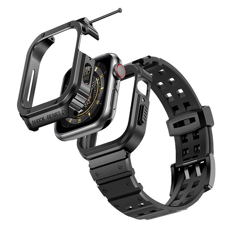 Kirrea silikoneurrem med rustfri stålkasse til Apple Watch | Lersk
