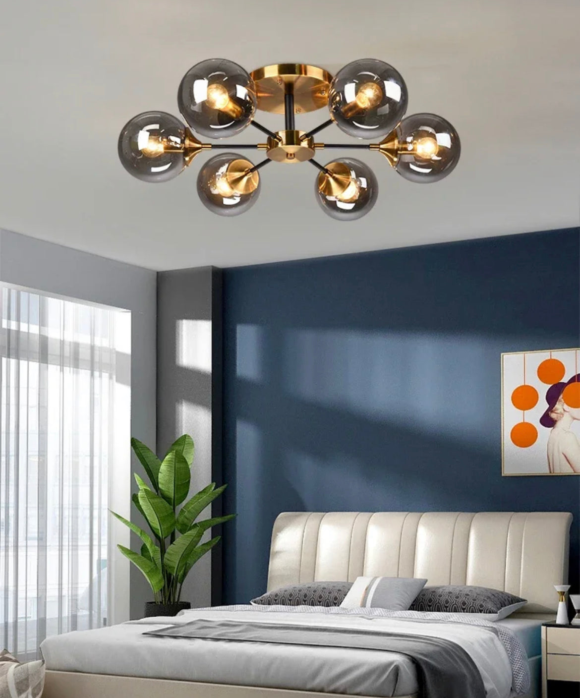 Glass Globe Chandelier in Jade | Lersk