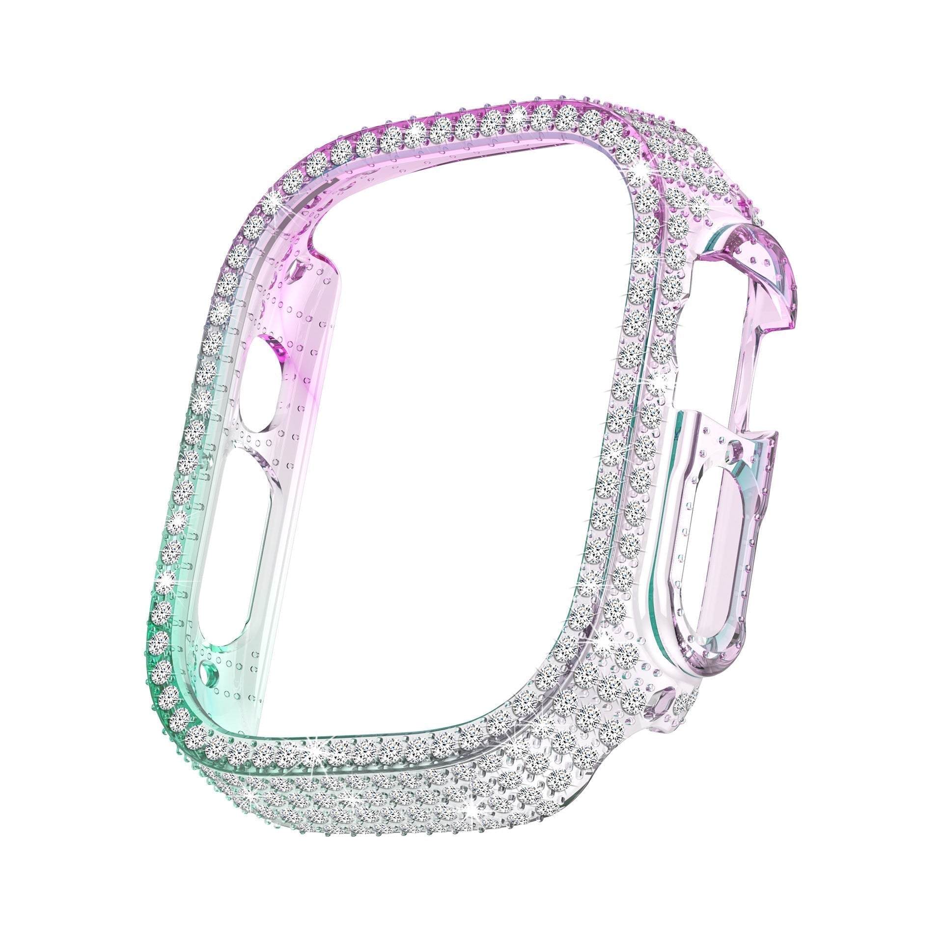 LuxeGuard plně krytý obal s diamanty a ochranné sklo pro Apple Watch | Lersk