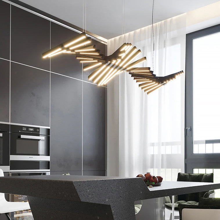 Rhythm Chandelier Rotating LED Rods for Modern Homes | Lersk