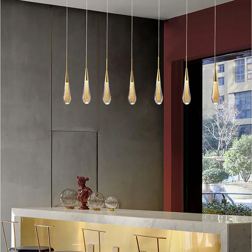 DrizzleDrop Pendant Light by Luneo with LED Drops Ambient | Lersk