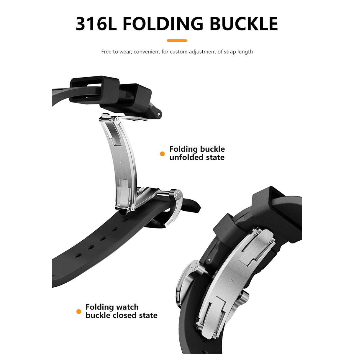 Orvella Sport Fluorine Rubber Smartwatch Band | Lersk