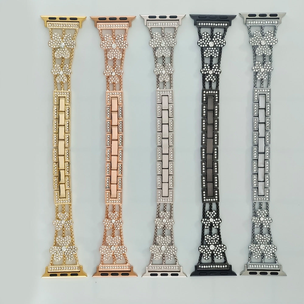 Náramek Liora Floral Sparkling Diamond Link pro Apple Watch | Lersk