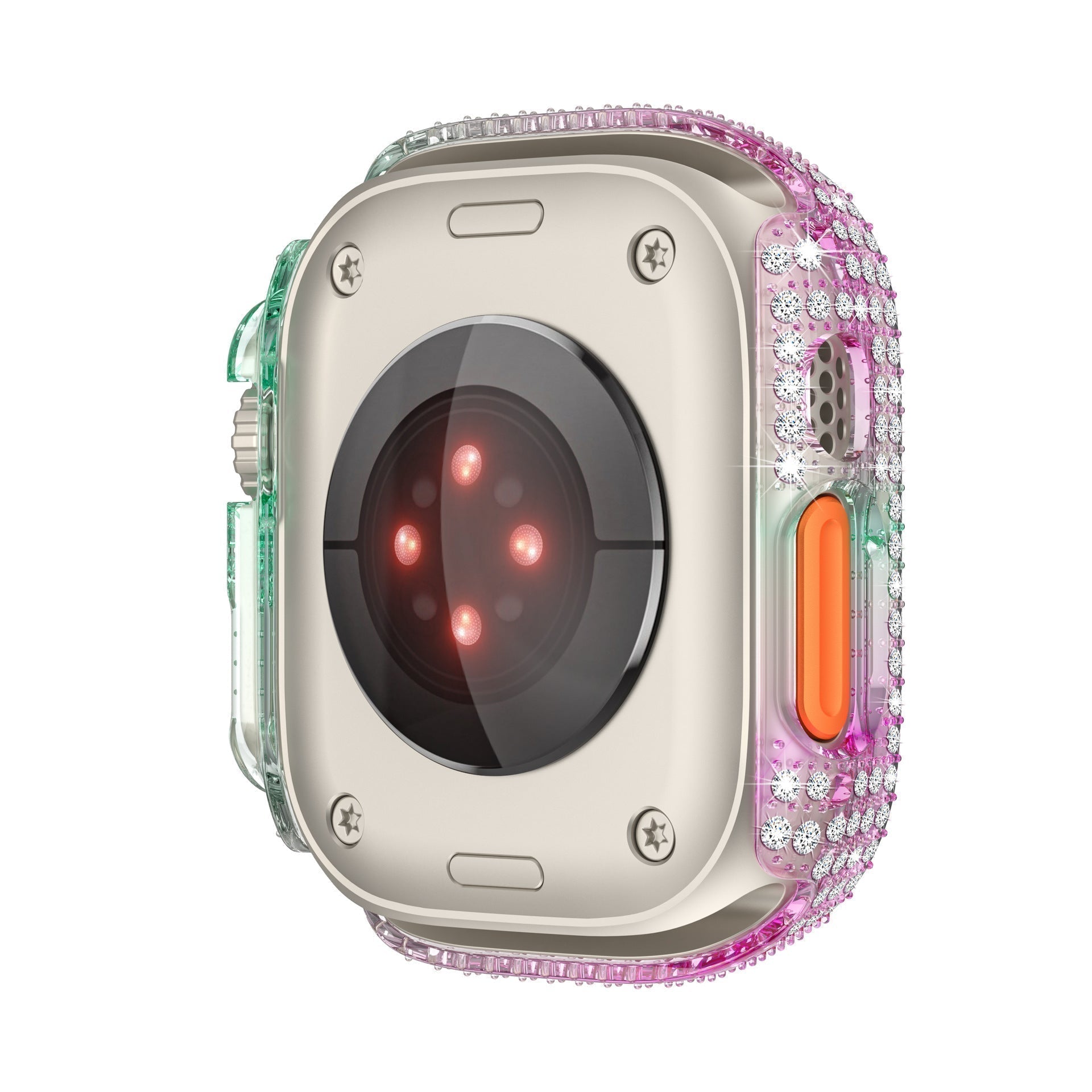 LuxeGuard plně krytý obal s diamanty a ochranné sklo pro Apple Watch | Lersk