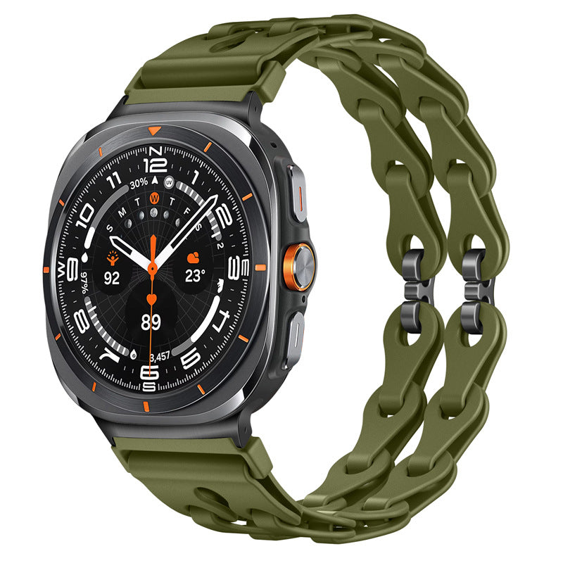 Aventa Sport -silikoniranneke yhteensopiva Samsung Galaxy Watch Ultra 47 mm:n kanssa | Lersk