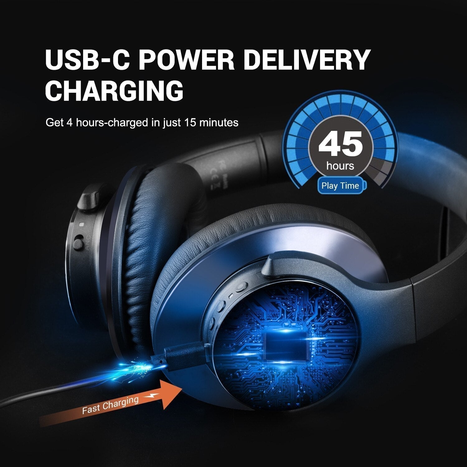 Kirrea ANC Wireless Over-Ear Headphones, Bluetooth 5.0 Mic | Lersk