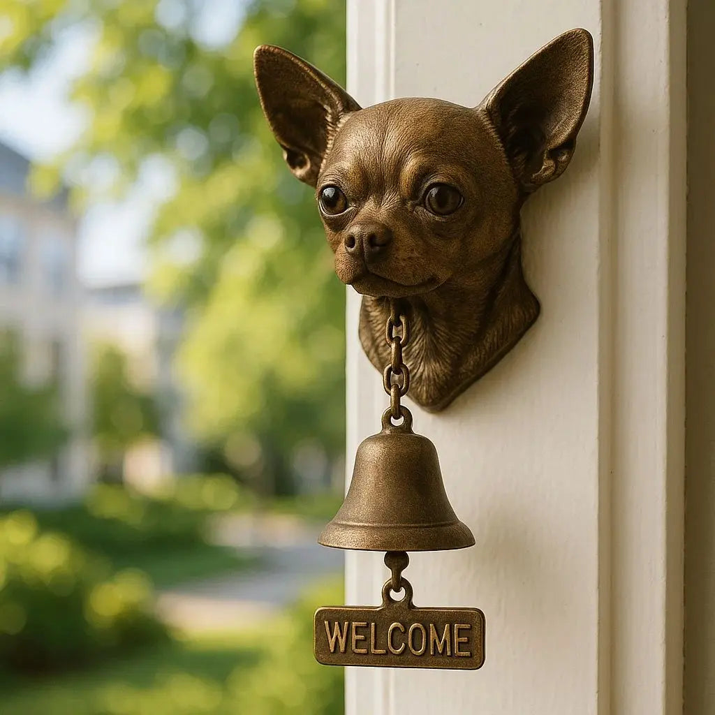 German Shepherd Bronze Welcome Bell Elegant Wall Bell With German Shepherd Design | Lersk