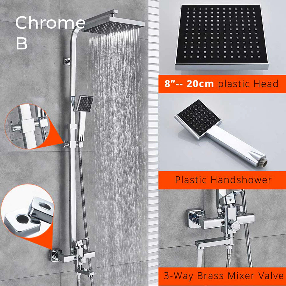 Nyra Dual Mixer Rain Shower System With Handheld Spray Easy Install | Lersk