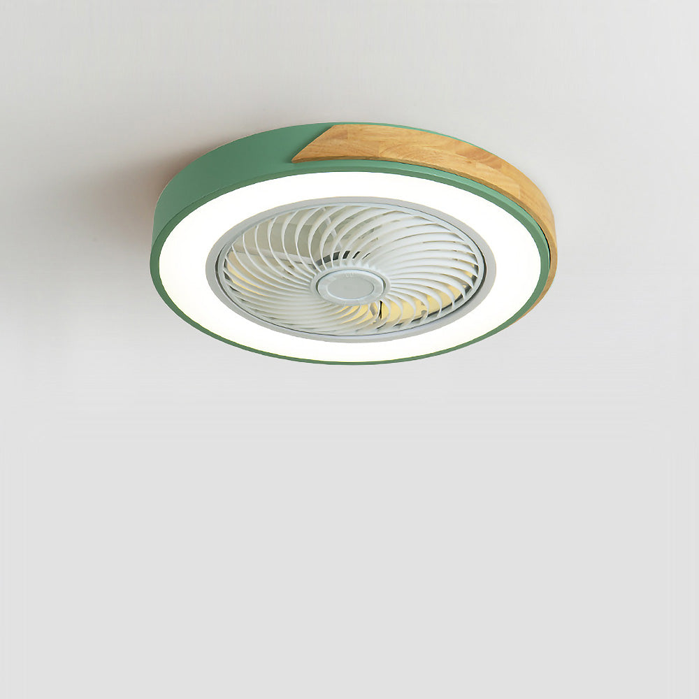Ventilateur de plafond Boreal Timber avec lumière LED économique et pales en bois | Lersk