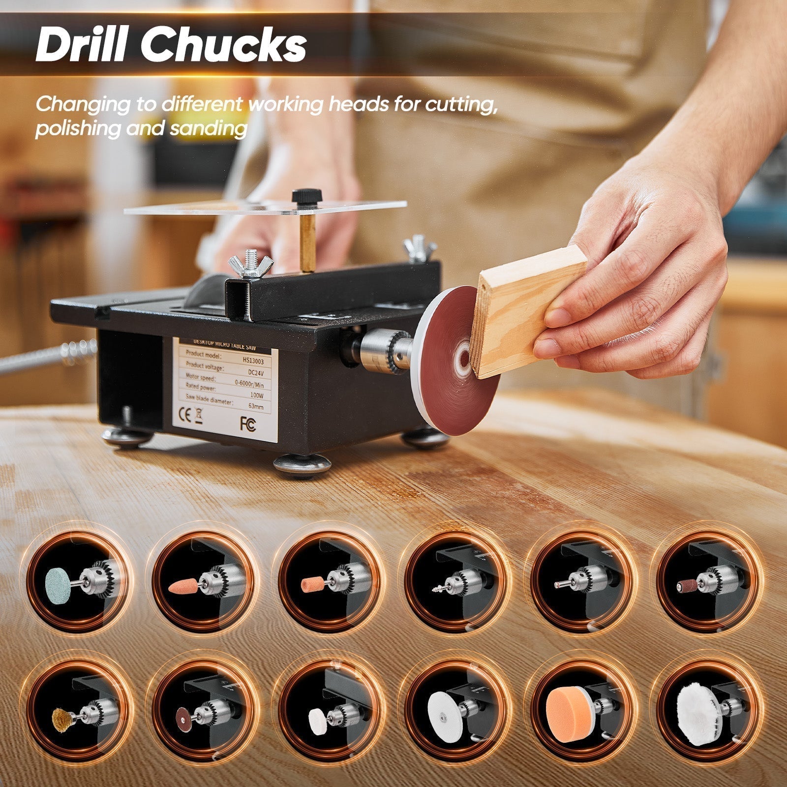 AxenPro Mini Multi-Function Table Saw For DIY Cutting | Lersk