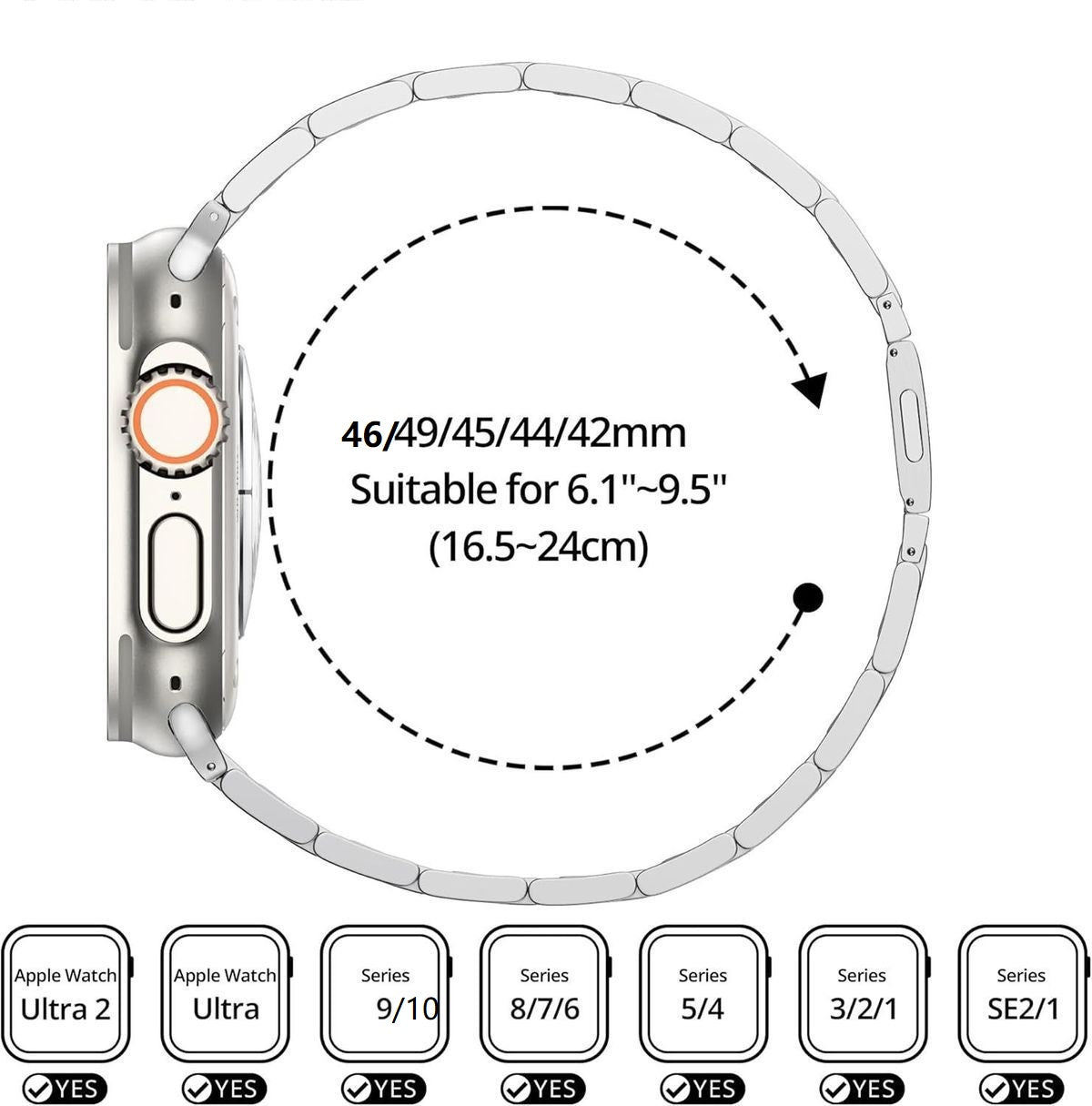Kirrea Stainless Steel Watch Band Compatible With Apple Watch | Lersk
