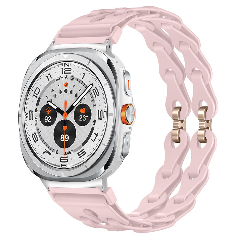 Aventa Sport -silikoniranneke yhteensopiva Samsung Galaxy Watch Ultra 47 mm:n kanssa | Lersk