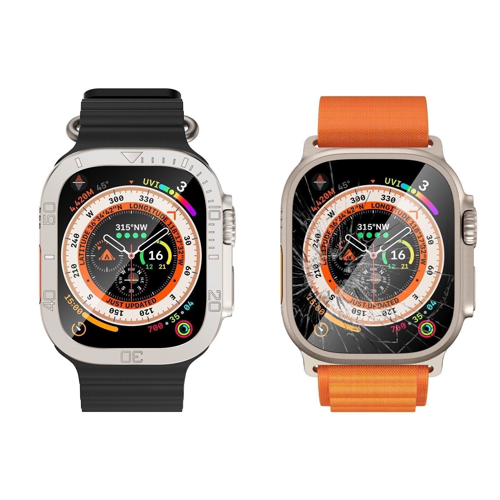 Vellon Full Coverage Tempered Glass Screen Protector for Apple Watch Ultra and Ultra 2 | Lersk