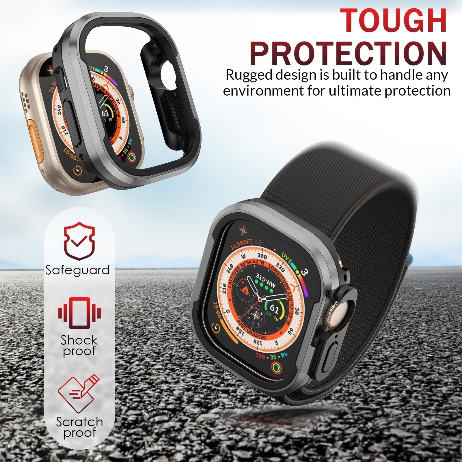 Corrin Aluminum Alloy Bumper Case for Smartwatch | Lersk