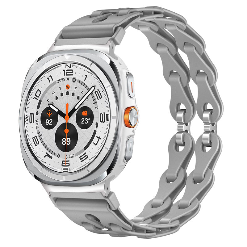 Aventa Sport -silikoniranneke yhteensopiva Samsung Galaxy Watch Ultra 47 mm:n kanssa | Lersk