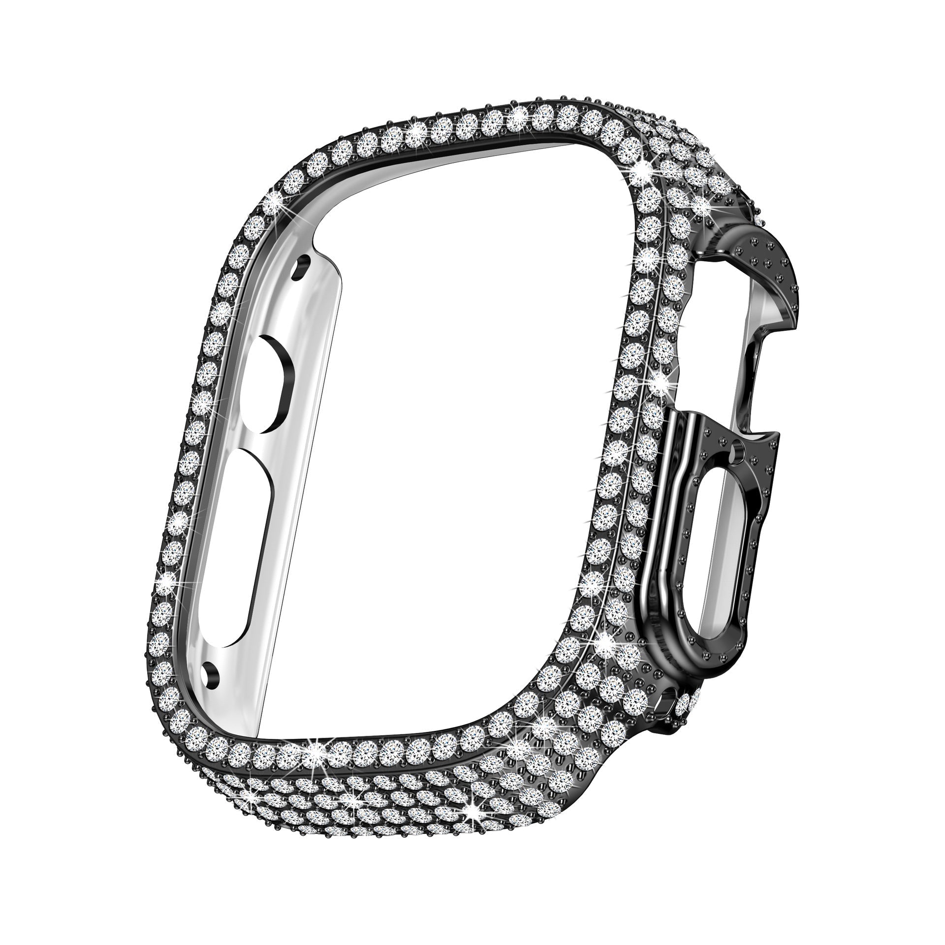 LuxeGuard plně krytý obal s diamanty a ochranné sklo pro Apple Watch | Lersk