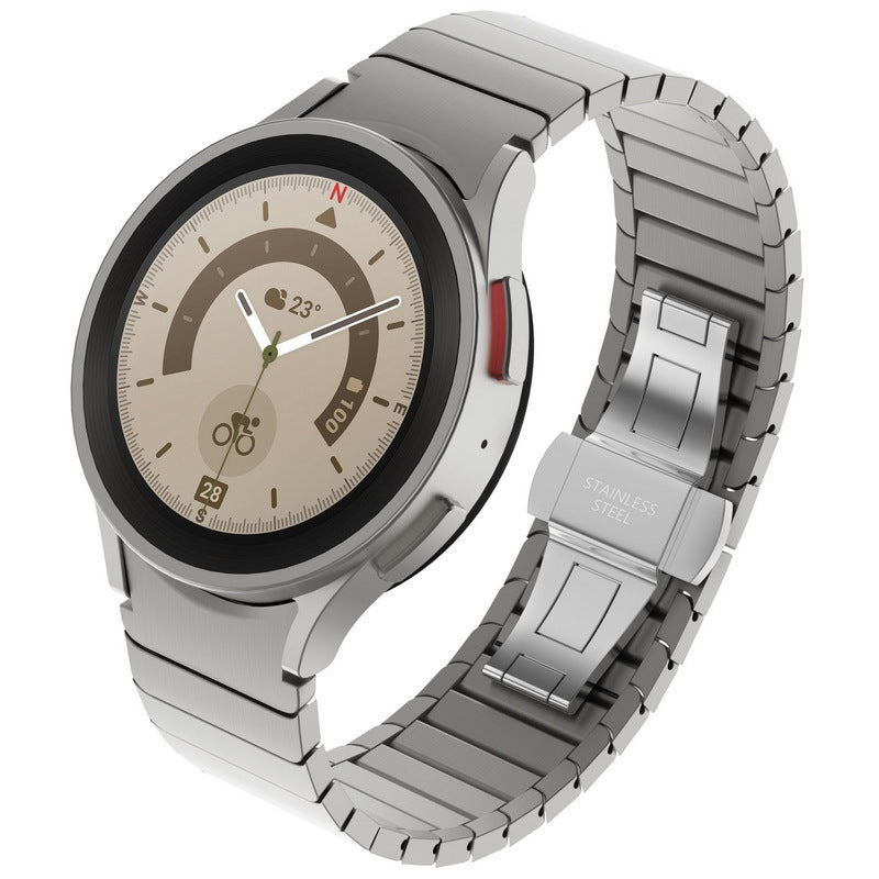 Nerezový motýlkový zapínací pásek kompatibilní se Samsung Galaxy Watch 4/5/6/7 Pro | Lersk