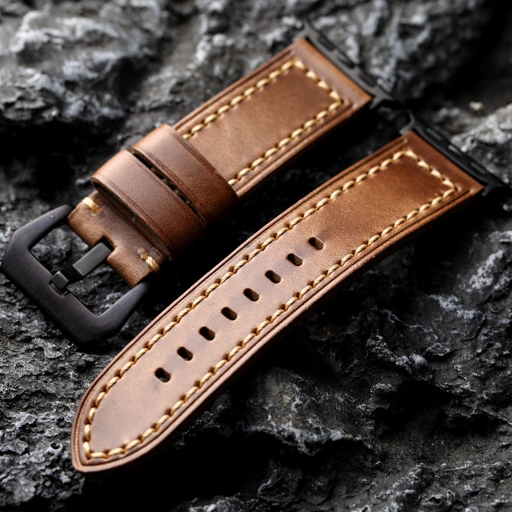 Brindle Vintage Brown Leather Watch Strap for Apple Watch | Lersk