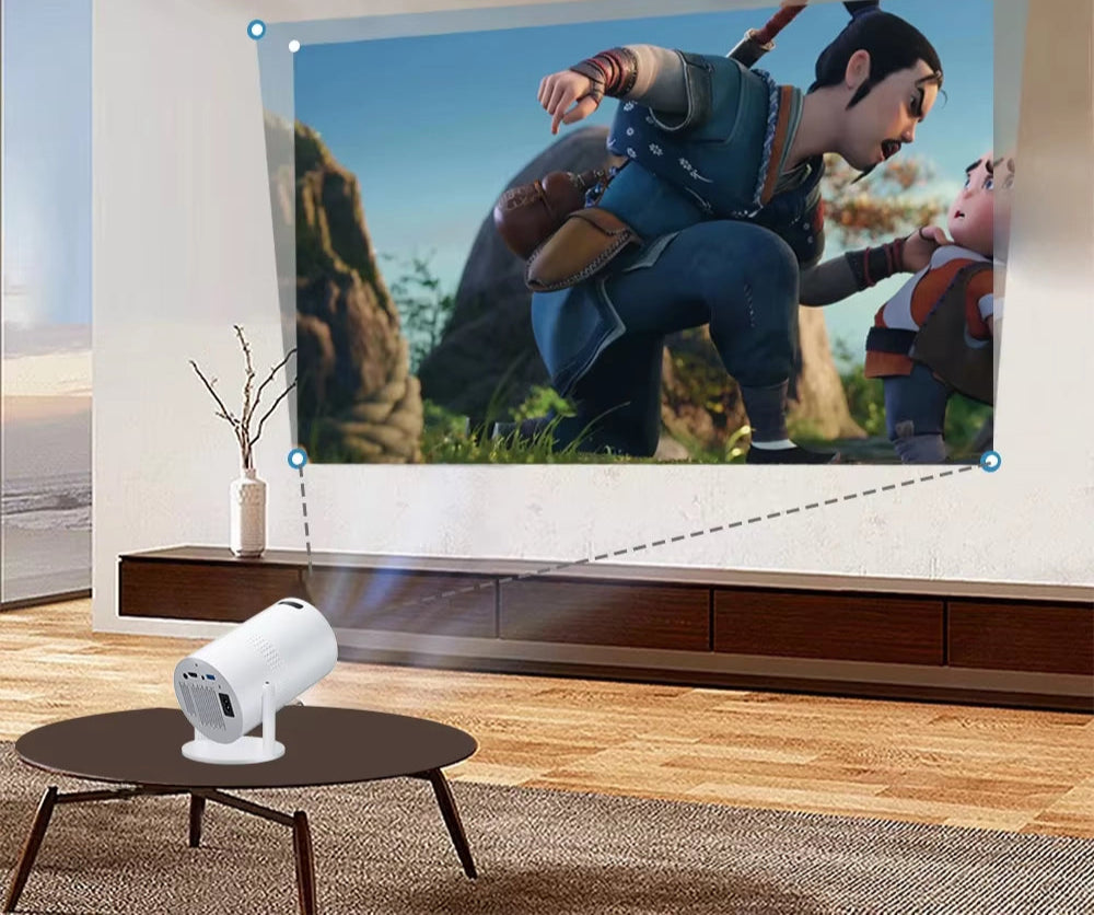 Clevora P300 Mini Portable Projector | 4K/8K Video Decoding, 720p HD, Android 11, Wi-Fi, Bluetooth 5.1 | Lersk