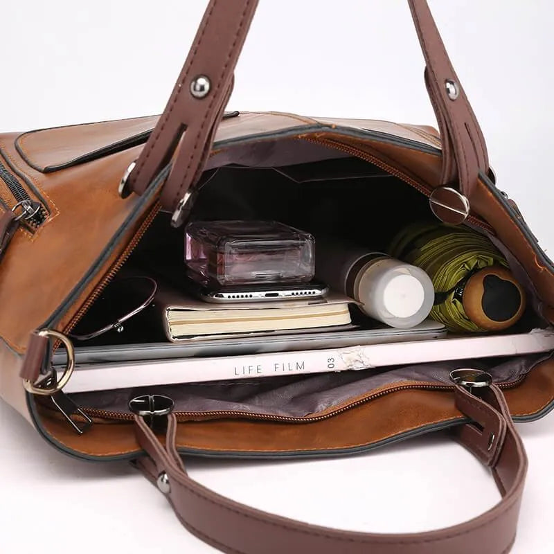 Raya Vintage Leather Shoulder Bag Handmade Nordic Leather Durable For Professionals | Lersk