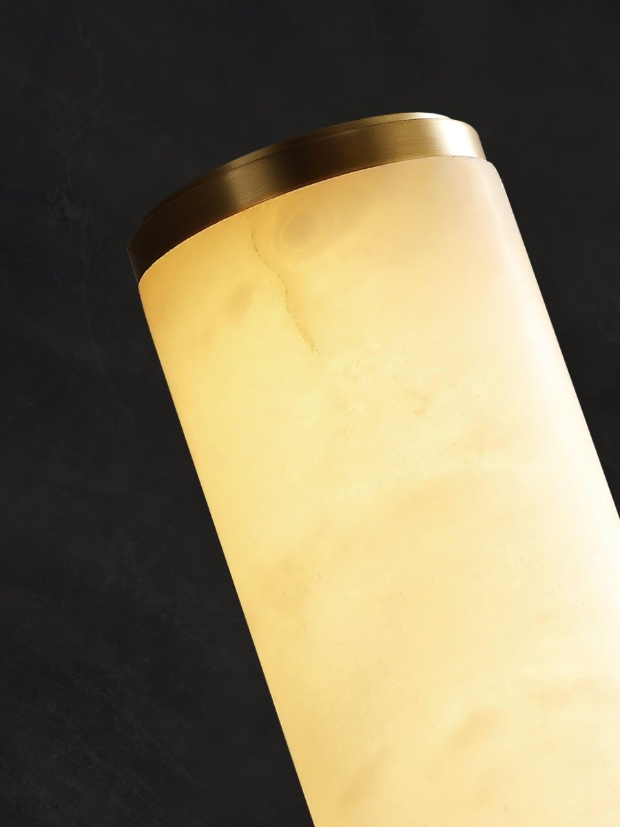 LED-Wandleuchte mit Alabaster-Röhrendesign, 1 Licht | Lersk