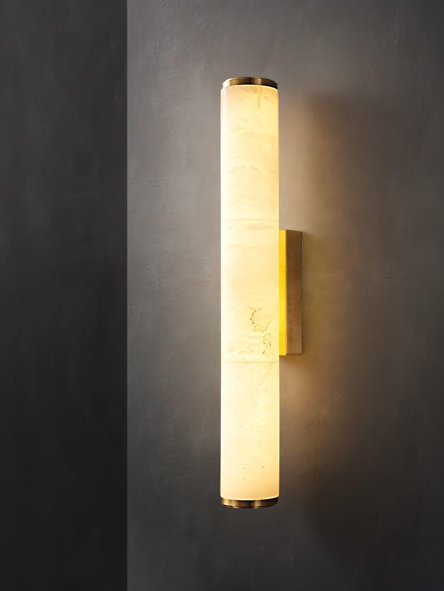 LED-Wandleuchte mit Alabaster-Röhrendesign, 1 Licht | Lersk