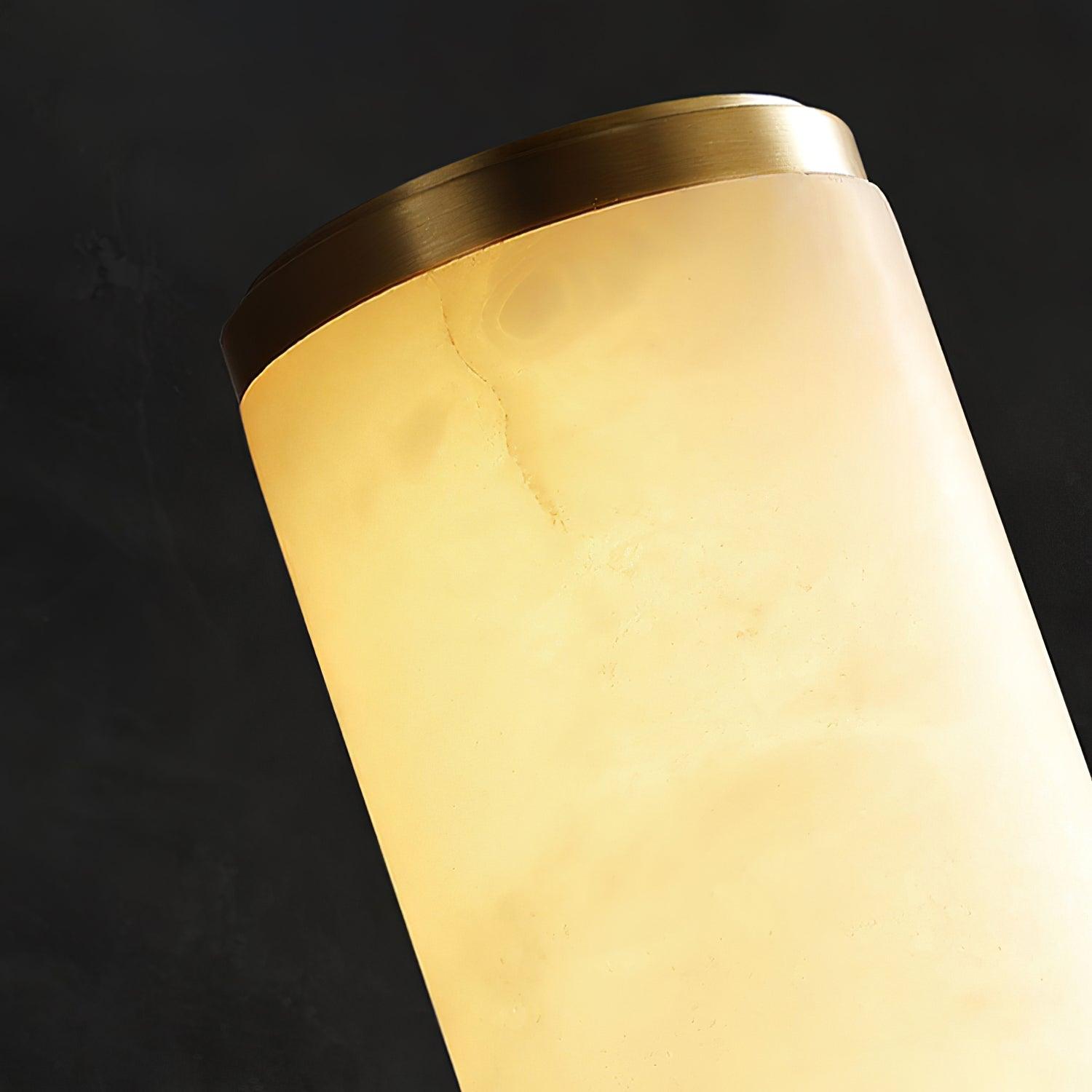 LED-Wandleuchte mit Alabaster-Röhrendesign, 1 Licht | Lersk