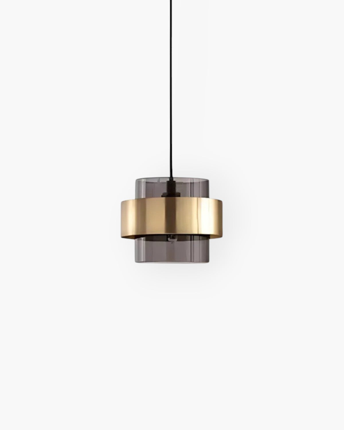 Solara Gold Glass Pendant Light with Industrial Edge | Lersk