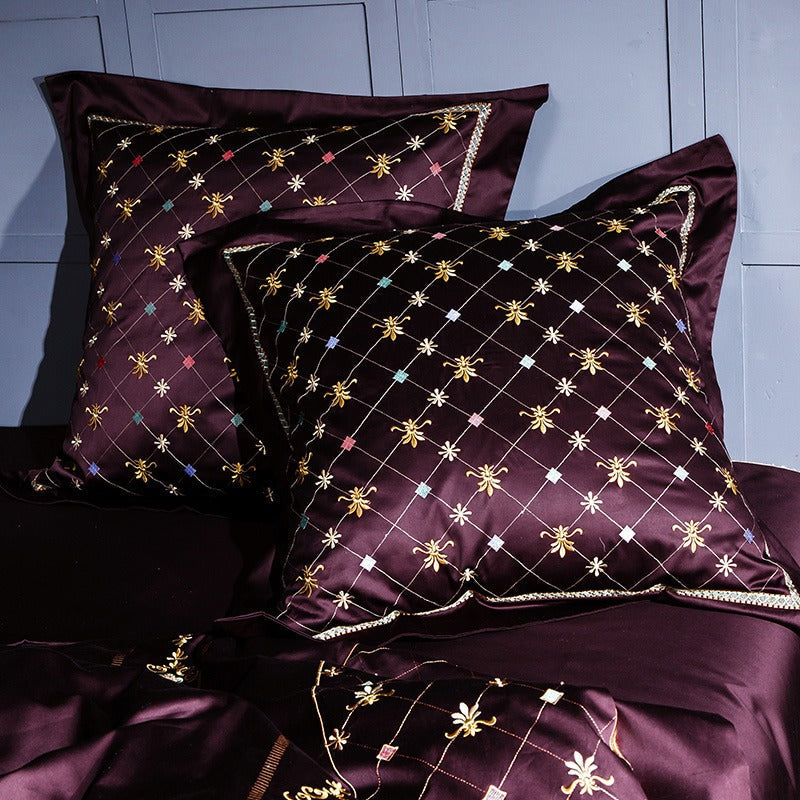 Aurelion Sangria Egyptian Cotton Luxury Bedding Set | Lersk