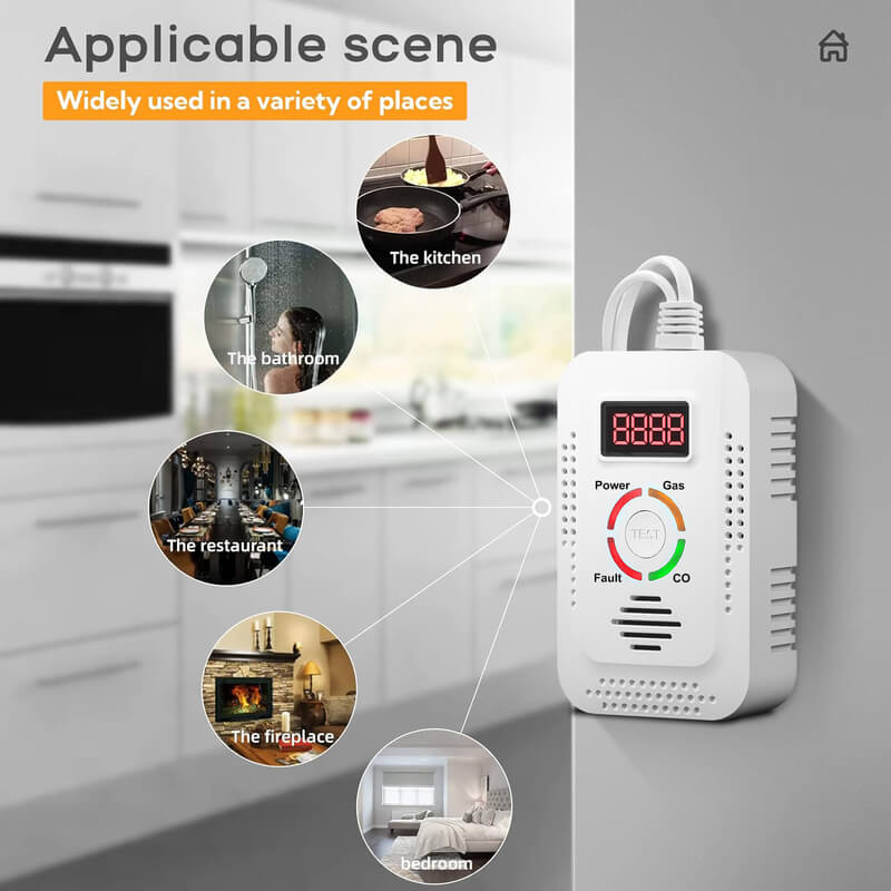 Home Dual Detector for Natural Gas Leak and Carbon Monoxide | Lersk