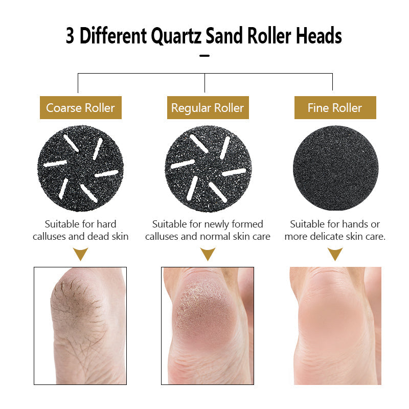 Portable Electric Callus Remover For Feet, Rechargeable Foot Scraper With Plumice Peel For Soft Toes | Lersk