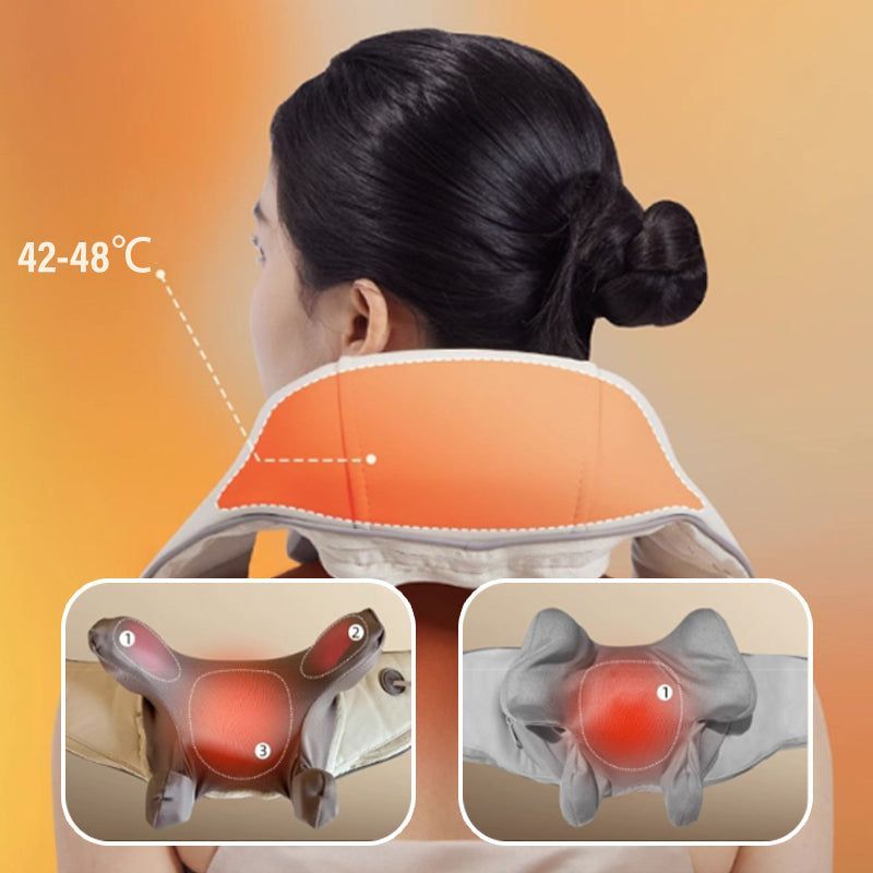 Masážní přístroj na krk a ramena SomaEase Shiatsu s teplem | Lersk