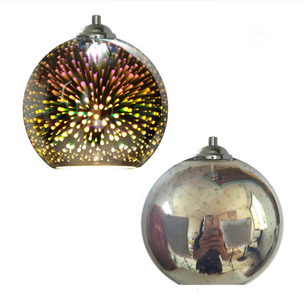 3D Glass Pendant Light - Magical Colorful Dome Lamp for Living Rooms | Lersk