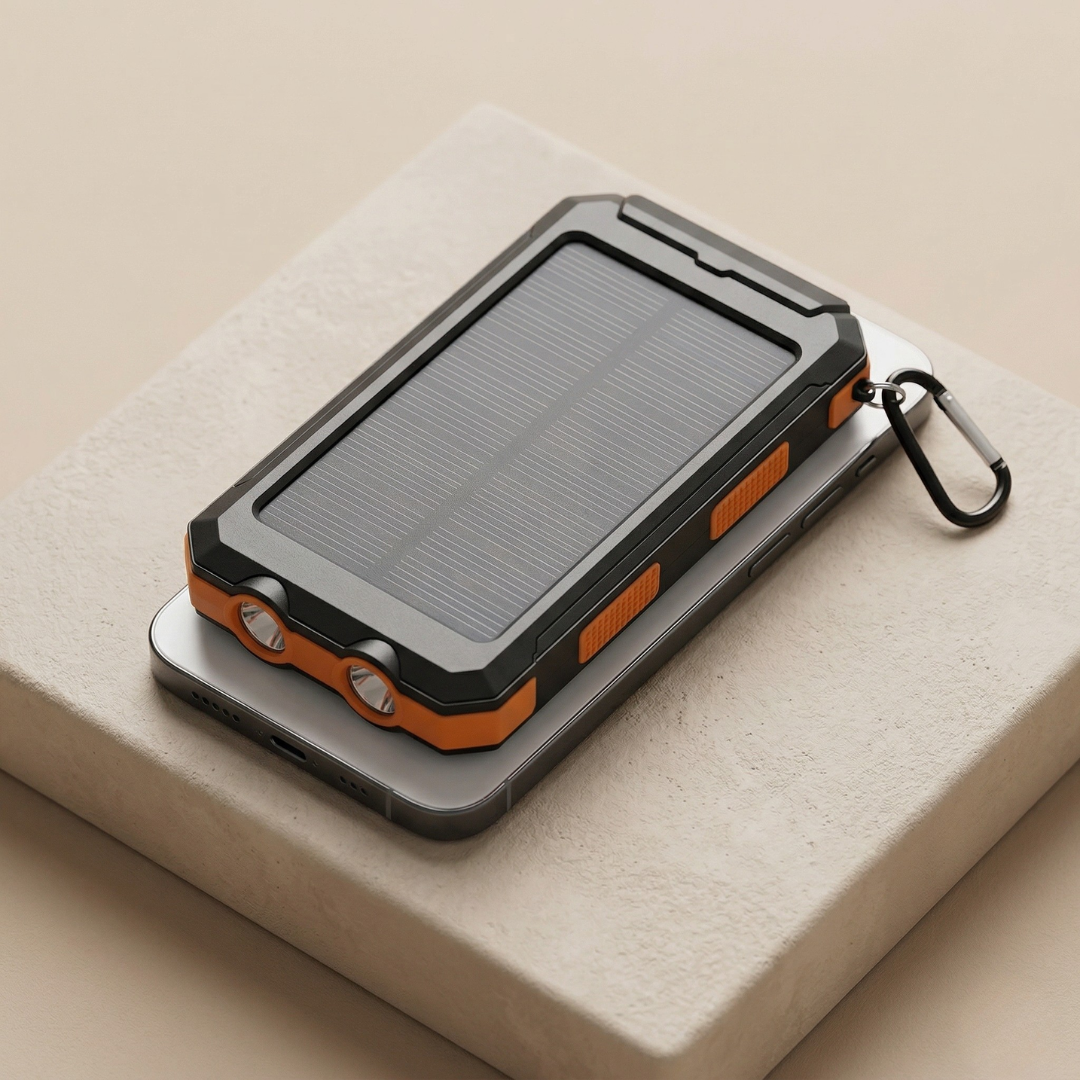 Solar-Powerbank mit LED-Licht Tragbares Ladegerät für den täglichen Gebrauch | Lersk