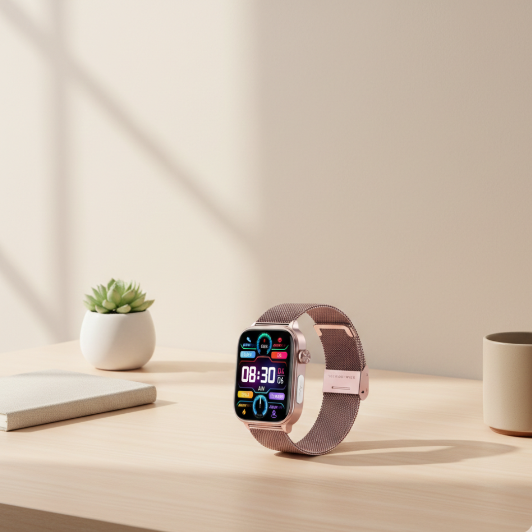 Smartwatch con display AMOLED e chiamate Bluetooth, impermeabile, per uso quotidiano | Lersk