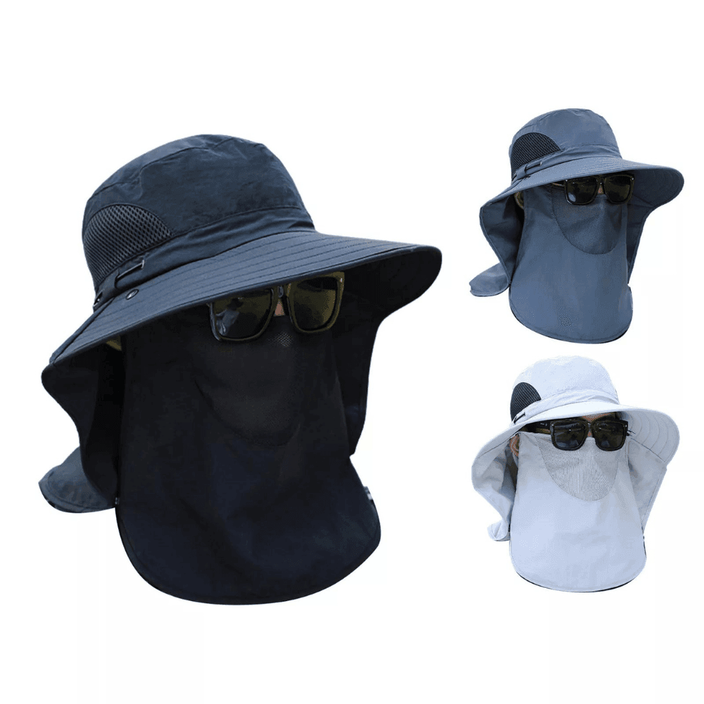 Breathable Wide Brim Sun Hat With Sun Protection For Fishing | Lersk