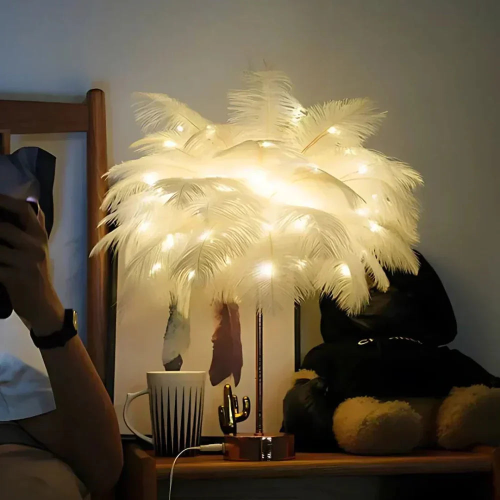 FeatherLuxe Glow lampa | Měkké ambientní světlo do obývacích pokojů | Lersk