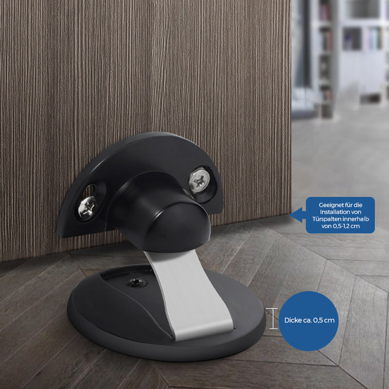 Invisible Magnetic Door Stop In Stainless Steel With Magnetic Catch And Mounting Plate | Lersk