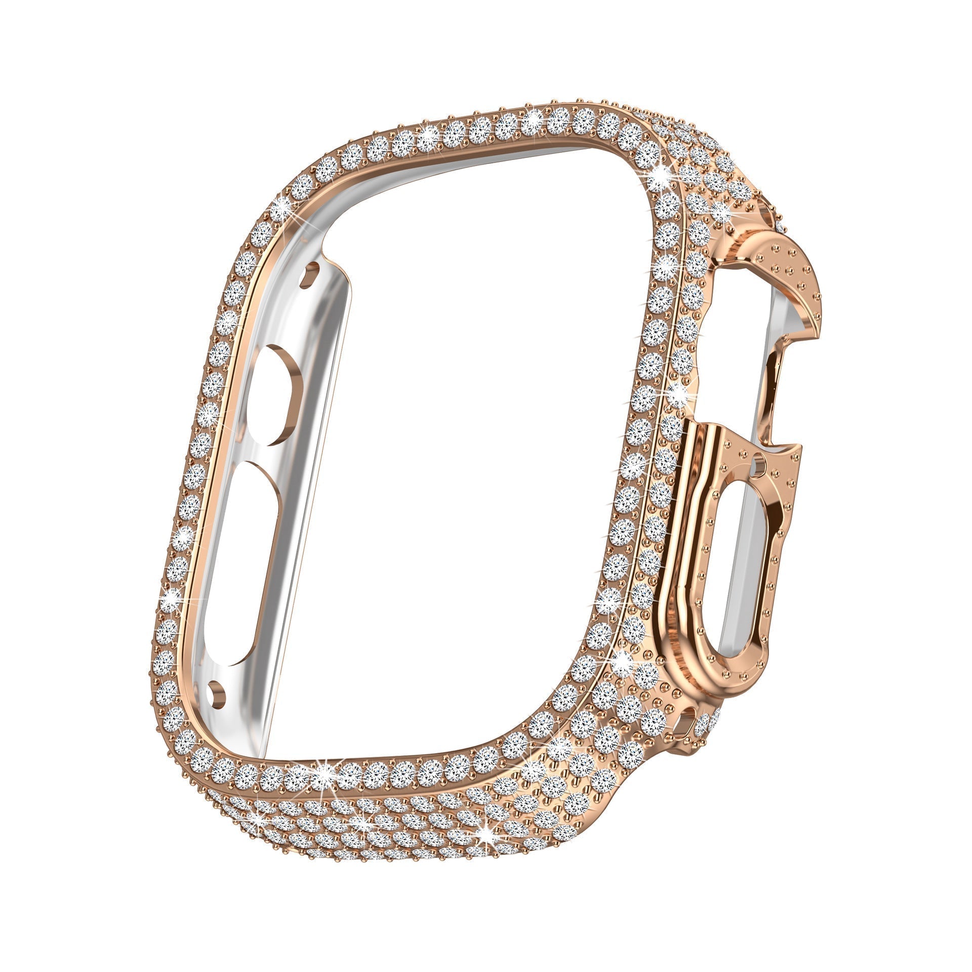 LuxeGuard plně krytý obal s diamanty a ochranné sklo pro Apple Watch | Lersk