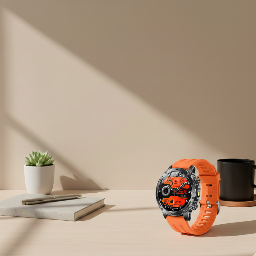 Robuste Outdoor-Smartwatch mit wasserdichtem taktischem Design und langer Akkulaufzeit | Lersk