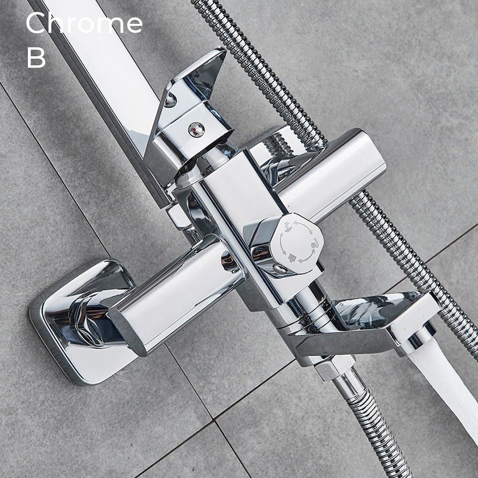 Nyra Dual Mixer Rain Shower System With Handheld Spray Easy Install | Lersk