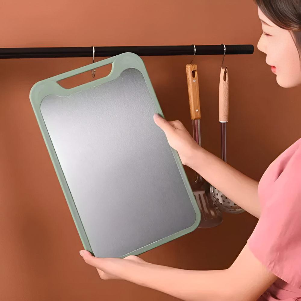 Elegante Tagliere in Acciaio Inox Doppia Faccia | Lersk