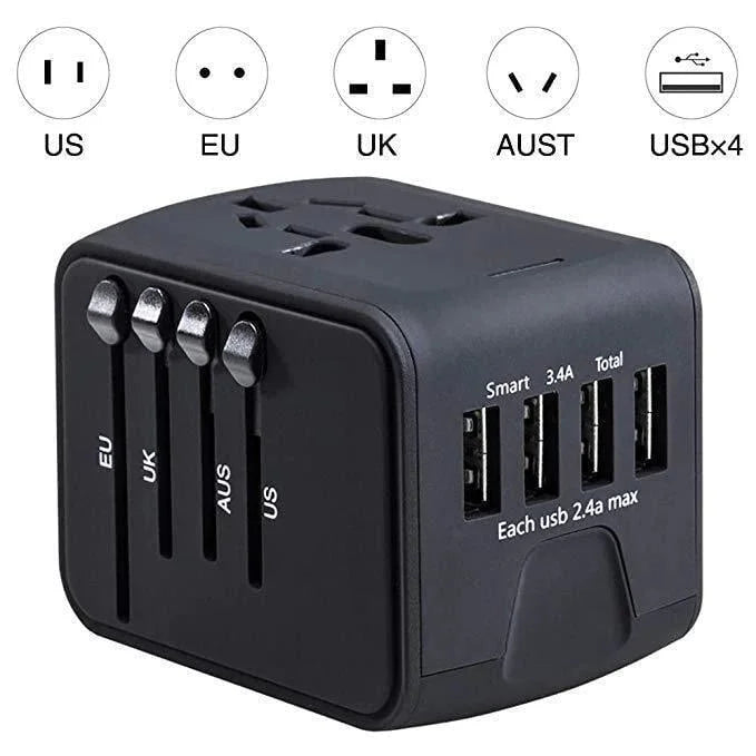 Global 100V To 220V Smart Travel Adapter Voltage Converter For Worldwide Travel Use | Lersk