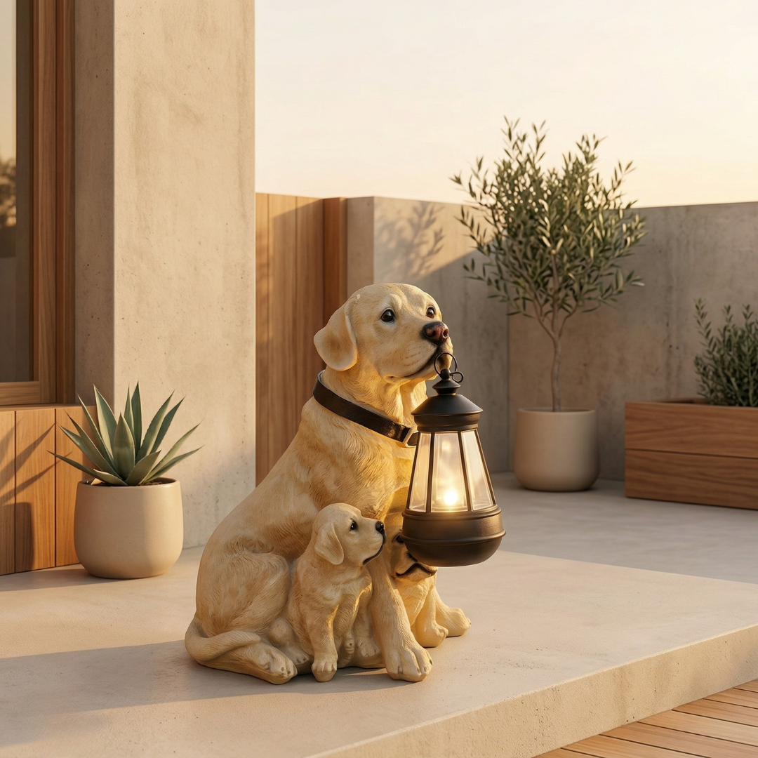 Solar-Hund Gartenornament für Außenbereich und Gartendekoration | Lersk
