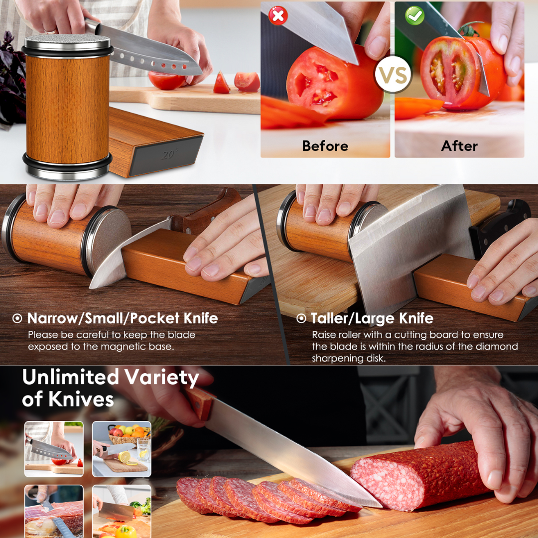 Torrin | Rolling Diamond Knife Sharpener For Effortless Edges | Lersk