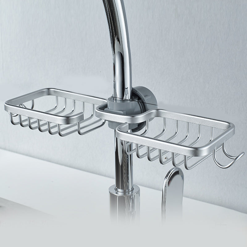 Shower Holder For Shampoo And Soap, Stainless Aluminium, Silver Or Black, No Drilling | Lersk