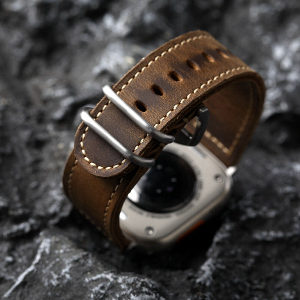 Cavelle Vintage ručně vyráběný kožený řemínek pro Apple Watch | Lersk