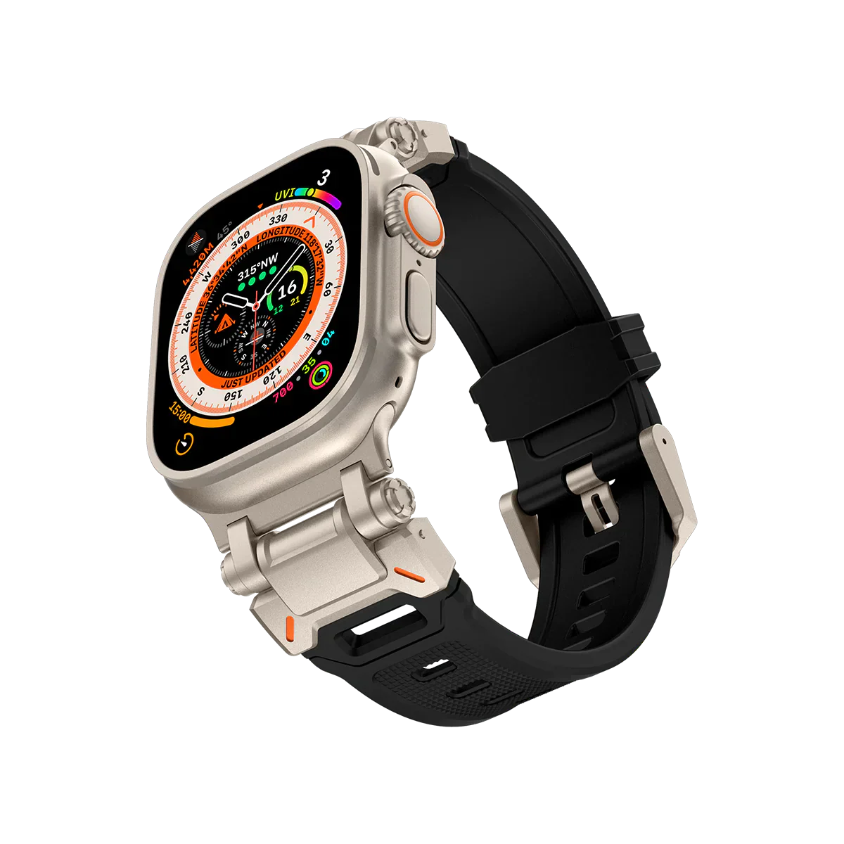 Meron Titanium-Head Silicone Band for Apple Watch | Lersk