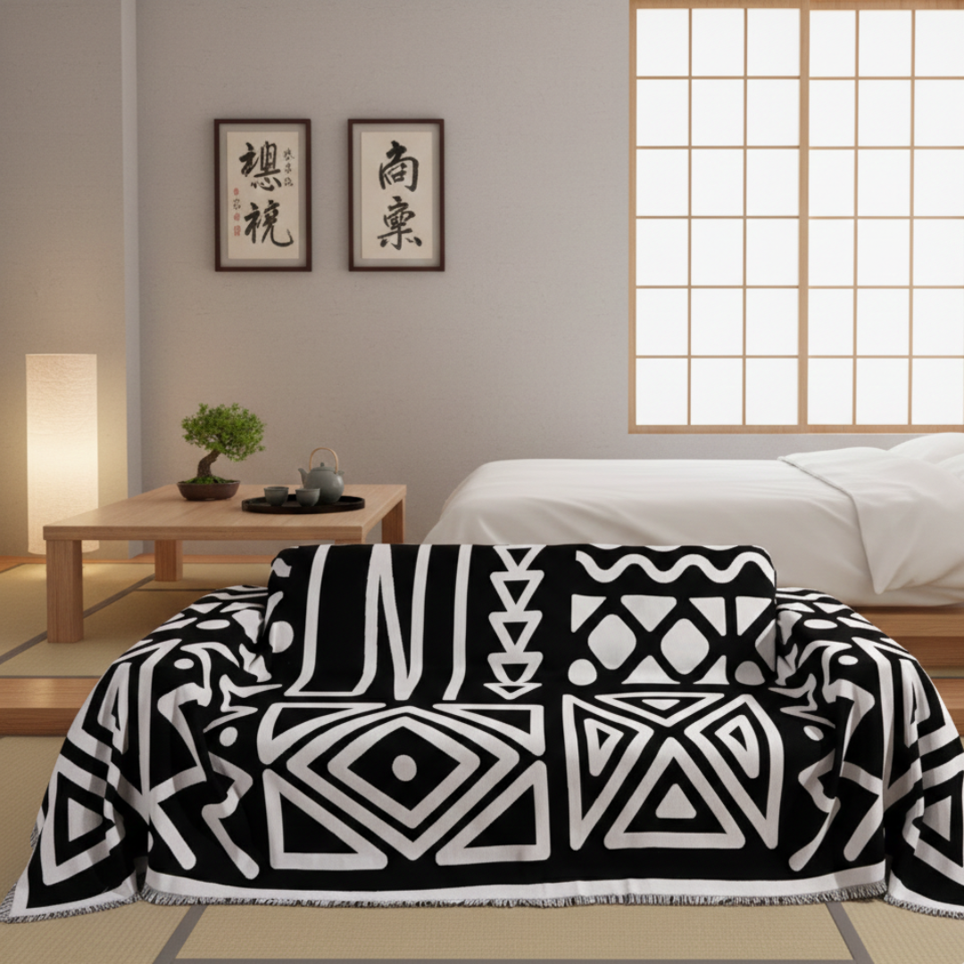 Geometrischer Boho-Stil waschbarer rutschfester Sofabezug | Lersk