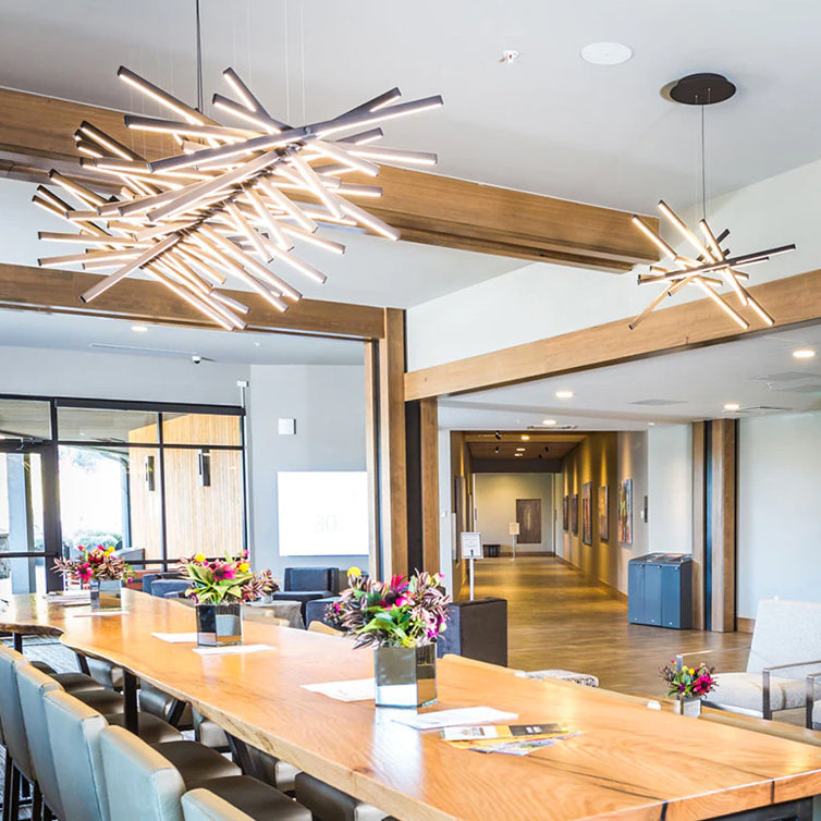 Rhythm Chandelier Rotating LED Rods for Modern Homes | Lersk